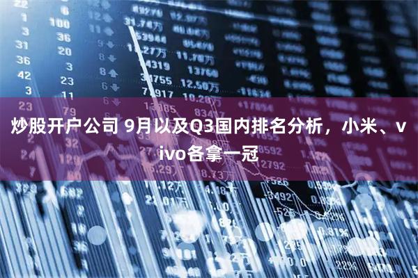 炒股开户公司 9月以及Q3国内排名分析，小米、vivo各拿一冠