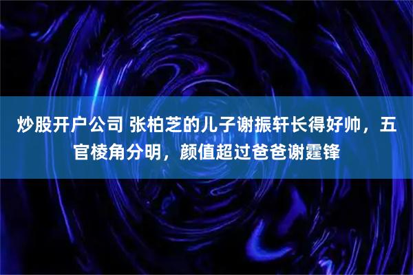 炒股开户公司 张柏芝的儿子谢振轩长得好帅，五官棱角分明，颜值超过爸爸谢霆锋